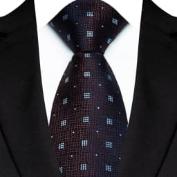 Luxury 8CM Mens Necktie Brown Blue Color Dot Stripes Solid Tie For Man Groom Jacquard Woven Neck Tie For Business Wedding Party