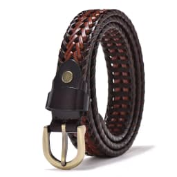 Braided Leather Belt Men/Women Pin Buckle Men's Waist Belt High Quality Luxury Men's Designer Belts for Men Mens Belt Female
