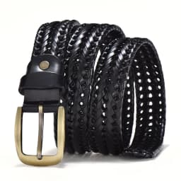 Braided Leather Belt Men/Women Pin Buckle Men's Waist Belt High Quality Luxury Men's Designer Belts for Men Mens Belt Female