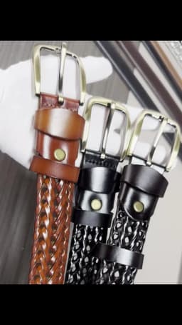 Braided Leather Belt Men/Women Pin Buckle Men's Waist Belt High Quality Luxury Men's Designer Belts for Men Mens Belt Female