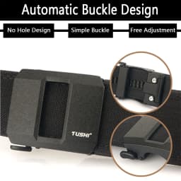 TUSHI Brand 4.3CM Wide Double-Layer Reinforced Automatic Buckle Training Quick Hanging Pistol Belt Men's Nylon Outdoor Leisure