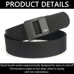 TUSHI Brand 4.3CM Wide Double-Layer Reinforced Automatic Buckle Training Quick Hanging Pistol Belt Men's Nylon Outdoor Leisure