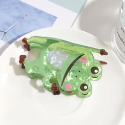 1pc Cartoon Funny Frog Grab Clip Creative Animal Acetate Shark Clip Wild Medium Half Tie Hair Clip Hair Accessory Clip