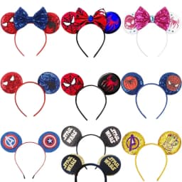 Disney Mickey Mouse X-Force Deadpool Ears Headbands for kids Girls Marvel Spiderman Hairband Women Adults Party Hair Accessories