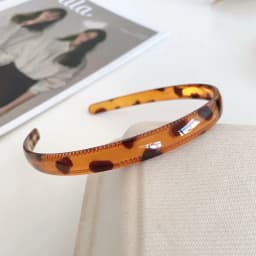 2pc Fashion European and American 1.5cm Wide Vintage Leopard Black Hairbands Headbands for Women Girls Korean Hair Accessories