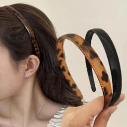 2pc Fashion European and American 1.5cm Wide Vintage Leopard Black Hairbands Headbands for Women Girls Korean Hair Accessories