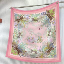 New Flower Designer Scarves Twill Silk Large Square Scarf Women Travel Shawl Headscarf 90cm Luxury Brand Modern Flowers
