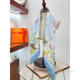 New Flower Designer Scarves Twill Silk Large Square Scarf Women Travel Shawl Headscarf 90cm Luxury Brand Modern Flowers