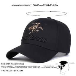 Unisex Winchester Letter Embroidery Baseball Caps Spring and Autumn Outdoor Adjustable Casual Hats Sunscreen Hat