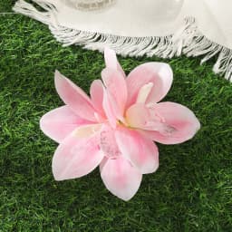 AWAYTR Artificial Pink Flowers Hairpin Party Flower Girls Barrette Bohemian Side Bangs Clip Small Hair Clips Hair Accessories