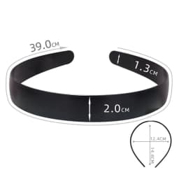 1PCs Black Simple Wide Headband 1~4cm Girl Women DIY Jewelry Material Cloth Headband Semi-finished Hair Accessories Wholesale