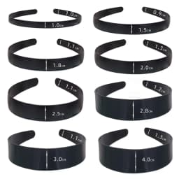 1PCs Black Simple Wide Headband 1~4cm Girl Women DIY Jewelry Material Cloth Headband Semi-finished Hair Accessories Wholesale