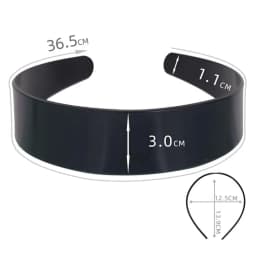 1PCs Black Simple Wide Headband 1~4cm Girl Women DIY Jewelry Material Cloth Headband Semi-finished Hair Accessories Wholesale