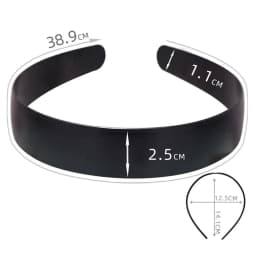 1PCs Black Simple Wide Headband 1~4cm Girl Women DIY Jewelry Material Cloth Headband Semi-finished Hair Accessories Wholesale