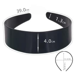 1PCs Black Simple Wide Headband 1~4cm Girl Women DIY Jewelry Material Cloth Headband Semi-finished Hair Accessories Wholesale