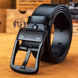 New Leather Cowhide Men's Belt Fashion Metal Alloy Pin Buckle Adult Luxury Brand Jeans Business Casual Waist Male Strap Brand