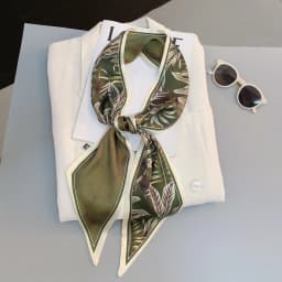 Cute Bunny Print Hair Ribbon Bevel Scarf Women Neck Tie Bag Scarfs Satin Silk Skinny Headscarves Ladies Foulard Floral Bands