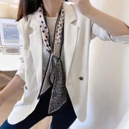 Cute Bunny Print Hair Ribbon Bevel Scarf Women Neck Tie Bag Scarfs Satin Silk Skinny Headscarves Ladies Foulard Floral Bands
