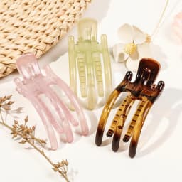 New Duckbill Hair Claws Clamps Crab Barrettes Bow Solid Color Acrylic Hair Clips Fashion Women Hairpin Ponytail Hair Accessories
