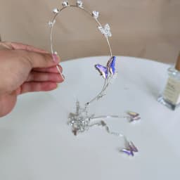 Glitter Girls Hair Hoop Korean Style Shining Rhinestone Headband Butterfly Tassel Hairpin Exquisite Jewelry Hair Accessories