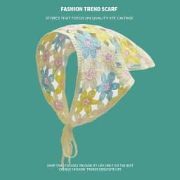 Korean Sweet Cute Handmade Crochet Hollow Triangle Headband Towel Women Spring and Summer Travel Literary Photo Hair Scarf