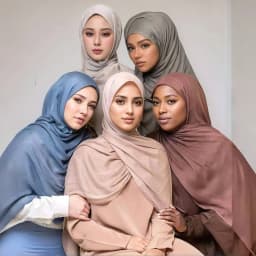 32Colors Modal Polyester Hijab Scarf Two Line Stitching Muslim Long Scarves Light Weight Soft Turban Shawl Solid Scarves