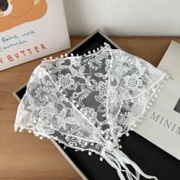 Korean Sweet Cute Handmade Crochet Hollow Triangle Headband Towel Women Spring and Summer Travel Literary Photo Hair Scarf