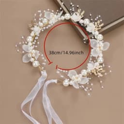 Cute Elegant Flower Wreath Headband Imitated Pearl Bohemian Flower Crown Head Wreath Girls Adult Hair accessories