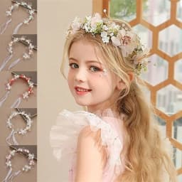Cute Elegant Flower Wreath Headband Imitated Pearl Bohemian Flower Crown Head Wreath Girls Adult Hair accessories