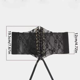 Fashionable wide version transparent lace waist waistband waist seal women's versatile dress top decorated with lace elastic wai