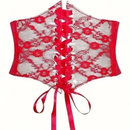 Fashionable wide version transparent lace waist waistband waist seal women's versatile dress top decorated with lace elastic wai
