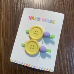 2Pcs/Set 2025 New Cute Button Hairpins For Baby Girl Candy Color Bangs Clip Hair Barrettes Children's Hair Clip Hair Accessories