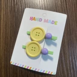 2Pcs/Set 2025 New Cute Button Hairpins For Baby Girl Candy Color Bangs Clip Hair Barrettes Children's Hair Clip Hair Accessories