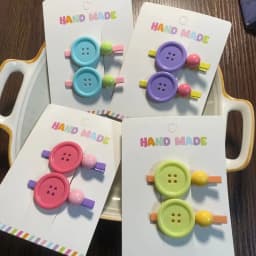 2Pcs/Set 2025 New Cute Button Hairpins For Baby Girl Candy Color Bangs Clip Hair Barrettes Children's Hair Clip Hair Accessories