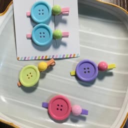 2Pcs/Set 2025 New Cute Button Hairpins For Baby Girl Candy Color Bangs Clip Hair Barrettes Children's Hair Clip Hair Accessories