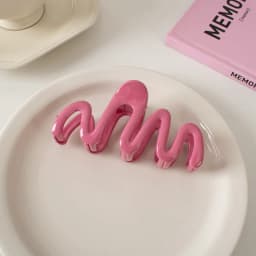 Large Waves Hair Claw Clips Crab Women Girls Cream Macaron Cross Ponytail Holder Hair Barrettes Hairpins Hair Accessories