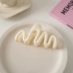Large Waves Hair Claw Clips Crab Women Girls Cream Macaron Cross Ponytail Holder Hair Barrettes Hairpins Hair Accessories