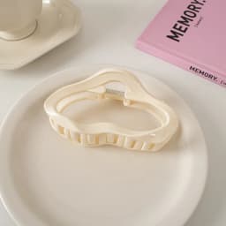 Large Waves Hair Claw Clips Crab Women Girls Cream Macaron Cross Ponytail Holder Hair Barrettes Hairpins Hair Accessories