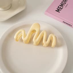 Large Waves Hair Claw Clips Crab Women Girls Cream Macaron Cross Ponytail Holder Hair Barrettes Hairpins Hair Accessories