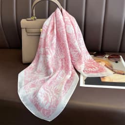 Scarf For Women Spring/Summer Imitation Silk Square Scarf Decoration Bandanna Fashion Print Neckerchief Luxury Headband Hijab