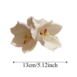 Yellow Elegant Magnolia Shark Clip Acrylic Sweet Yulan Flower Hair Claw Side Clip French Style Women Hair Accessories Summer