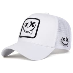 Unisex XX Smiling Face Embroidery Baseball Net Caps Spring and Summer Outdoor Adjustable Casual Hats Hip Hop Hat Sunscreen Hat