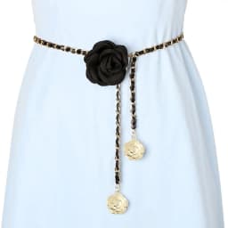 Fashion Woman Camellia Waist Chain Waist Decoration Luxury Design Flower Chain Belt Metal Chain Waistband All-match Ladies