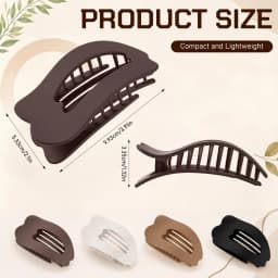 Fashion Oval Flat Hair Clips for Women New Design Leopard Large Flat Round Claw Clip French Acrylic Lying Down Hair Accessories
