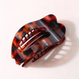 Fashion Oval Flat Hair Clips for Women New Design Leopard Large Flat Round Claw Clip French Acrylic Lying Down Hair Accessories
