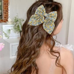 10Pcs Random Bows Hairgripes for Women Printed Cheer Up Bowknot Ribbon Hairclips Girls Ponytail Hair Claw Clips
