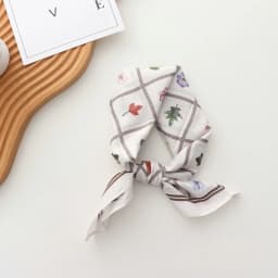 100% Cotton Printed Versatile Simple Hand Towel Women's Small Square Towel Scarf Korean Style Small Silk Scarf Women Headband