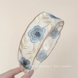 Elegant Chiffon Embroidery Flower Hairband For Women Sweet Hair Decorate Headband Hair Hoop Band Fashion Hair Accessories