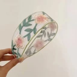 Elegant Chiffon Embroidery Flower Hairband For Women Sweet Hair Decorate Headband Hair Hoop Band Fashion Hair Accessories
