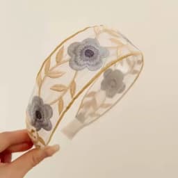 Elegant Chiffon Embroidery Flower Hairband For Women Sweet Hair Decorate Headband Hair Hoop Band Fashion Hair Accessories